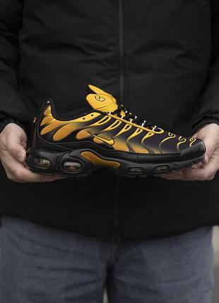 Мужские чёрные кроссовки nike air max tn plus black orange х эйр макс тн 43