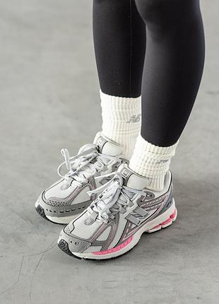 Женские cерые кроссовки new balance 1906 r grey pink х нью беланс 37
