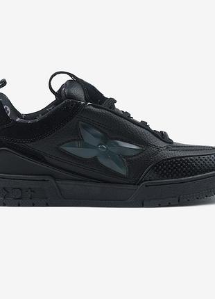 Черные кроссовки унисекс louis vuitton skate black logo х луи виттон 43