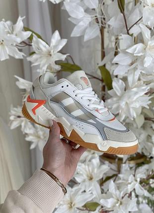 Женские бежевые кроссовки adidas niteball ii beige orange х найтбол 39