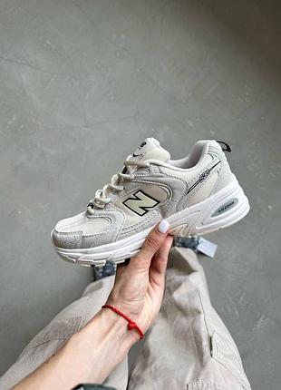 Бежевые кроссовки нью беланс 530 унисекс new balance 530 beige 37