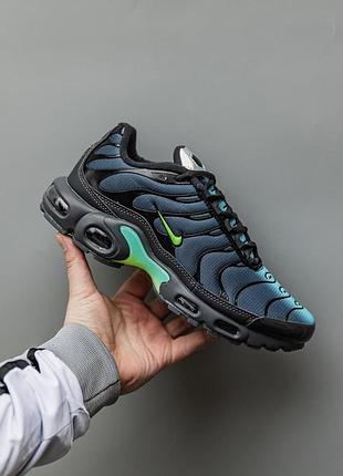 Чёрные кроссовки унисекс nike air max tn blue black green х эйр макс 40