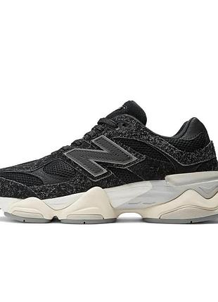 Замшеві чорні кросівки new balance 9060 black suede х нью беланс 37