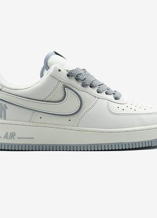 Білі кросівки унісекс nike air force 1 low undefeated white grey х найк ейр форс 45
