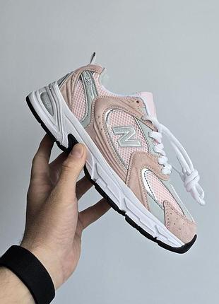 Женские розовые кроссовки new balance 530 pink silver white х нью беланс 39