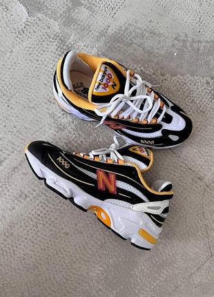 Жіночі чорні кросівки унісекс new balance 1000 black yellow white х нью беланс 37