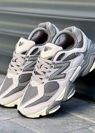 Серые кроссовки унисекс new balance 9060 grey х нью беланс 42