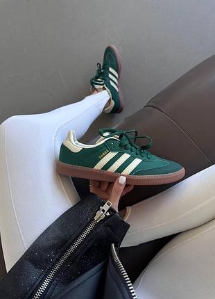 Зелені кросівки унісекс adidas samba collegiate green x самба 39