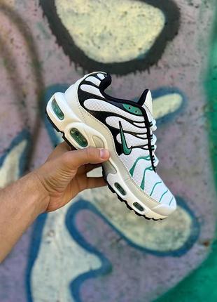 Білі кросівки унісекс nike air max tn plus white mint black х ейр макс тн 41