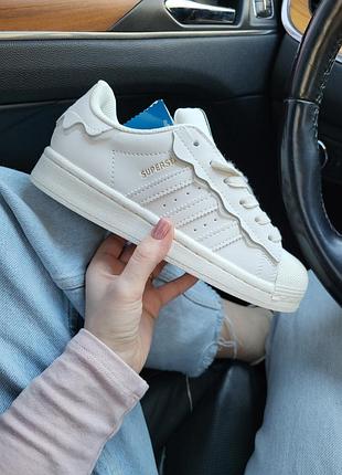 Жіночі білі кросівки adidas superstar white х суперстар 36
