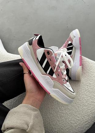Жіночі білі кросівки adidas adi 2000 white pink х адідас 36