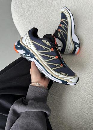 Сині кросівки унісекс salomon s lab xt-6 dark blue white х саломон 42