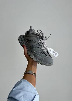Серые кроссовки balenciaga track 3.0 grey premium x баленсиага трек 40