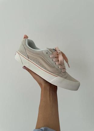 Бежеві кеди vans knu pastels pink х ванс 39
