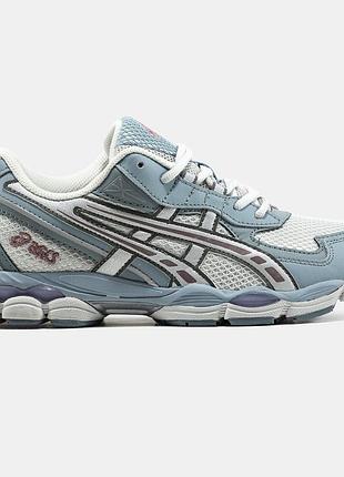 Блакитні кросівки унісекс asics gel nyc 2055 blue х ассікс 38