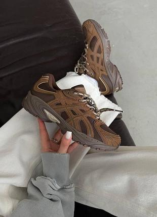 Коричневі кросівки унісекс asics gel kahana tr nexus brown х ассікс 38