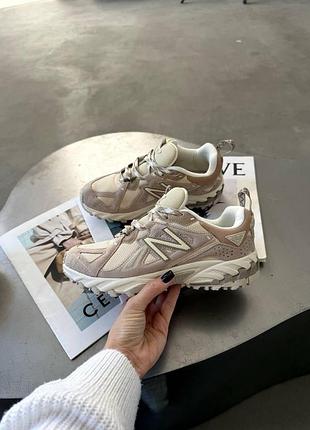 Бежевые кроссовки унисекс new balance 610 beige pink х нью беланс 36