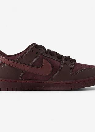 Бордовые кроссовки унисекс nike sb dunk low bordo brown х данк 43