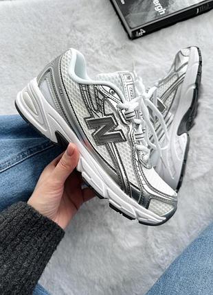 Білі кросівки унісекс new balance 740 v2 white silver black х нью беланс 44
