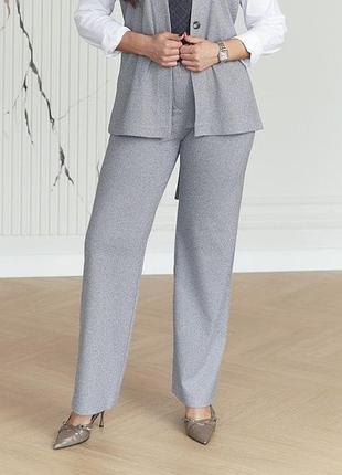 Штани із кашеміру xxl-3xl. сірий