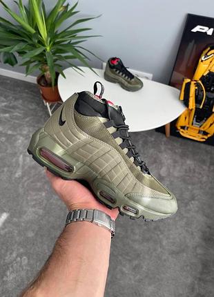 Кроссовки хаки унисекс nike air max 95 sneakerboot winter termo khaki х эйр макс 45