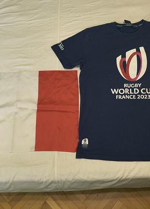 Rugby world cup изна 2023, cotton - футболка, регбийка коллекционная, редкое - чс из регби франция - м, унисекс