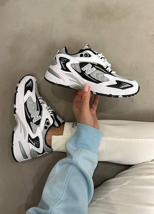 Белые кроссовки унисекс new balance 725 white grey black х нью беланс 45
