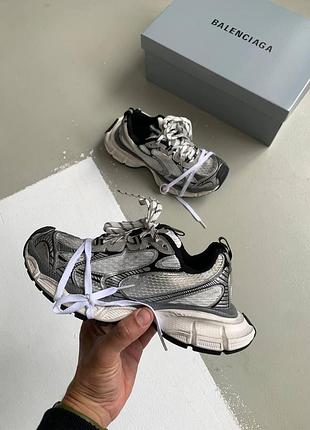 Женские серые кроссовки balenciaga 3xl silver white x баленсиага 3xl 40