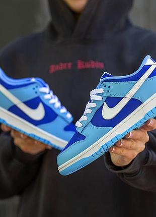 Блакитні кросівки унісекс nike sb dunk low blue white х данк 40