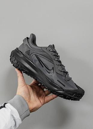Мужские серые кроссовки nike acg mounth fly 2 low grey black x найк 41