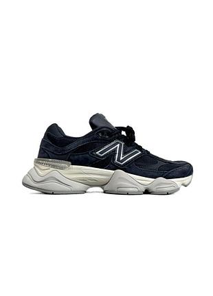 Замшеві кросівки унісекс new balance 9060 dark blue х нью беланс 38