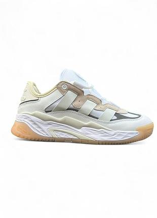 Бежевые кроссовки унисекс adidas niteball white gum х найтбол 45