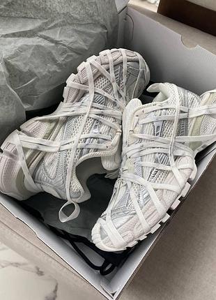 Белые кроссовки balenciaga 3хl extreme laces white silver x баленсиага 3xl 45