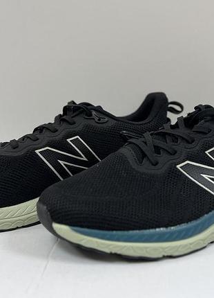 Чёрные мужские кроссовки new balance fresh foam black blue green х нью беланс 41