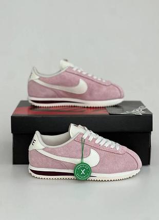 Женские розовые кроссовки nike cortez vintage suede pink х кортез 36