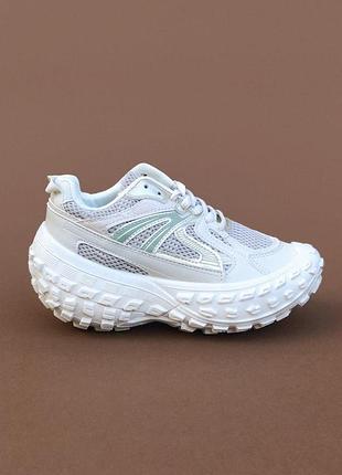 Женские белые кроссовки balenciaga defender sneaker white x баленсиага 37