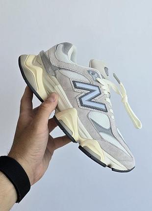 Женские серые кроссовки new balance 9060 grey beige х нью беланс 36
