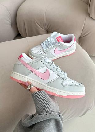 Женские серые кроссовки nike sb dunk 520 pink puck х данк 36