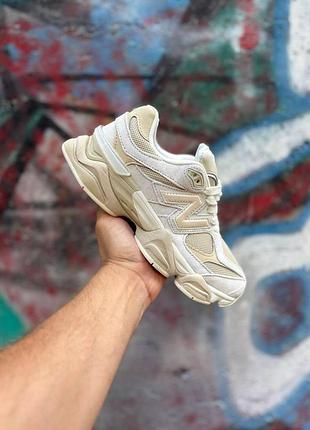 Женские бежевые кроссовки new balance 9060 beige х нью беланс 40