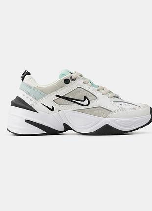 Белые женские кроссовки nike m2k tekno white mint х текно 41