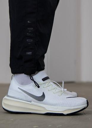Мужские белые кроссовки nike zoomx invincible run flyknit 3 white black х зум 44