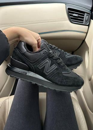 Черные кроссовки унисекс new balance 574 legacy black termo winter x нью беланс 38