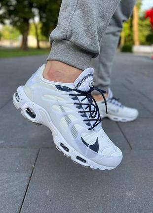 Мужские белые кроссовки nike air max tn terrascape plus white blue х эйр макс тн 43
