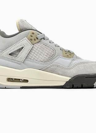 Женские серые кроссовки nike air jordan 4 craft photon dust х джордан 36
