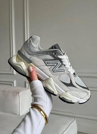 Замшевые серые кроссовки new balance 9060 grey х нью беланс 42