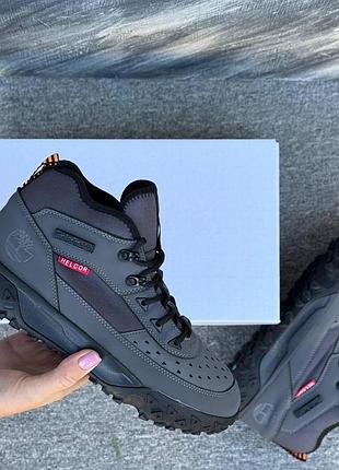 Сірі чоловічі черевики timberland grey black winter termo х тімберленд 44