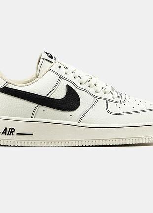 Кремовые кроссовки унисекс nike air force 1 low cream black х найк эйр форс 41