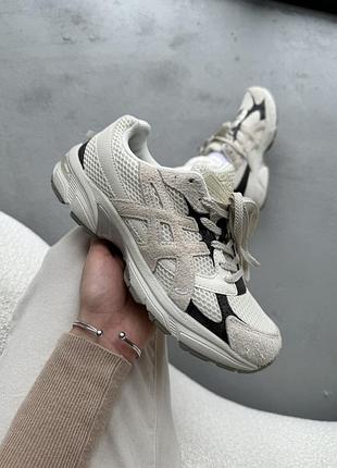 Білі кросівки унісекс asics gel 1130 white black х асікс 44
