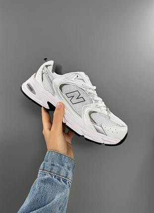 Женские белые кроссовки new balance 530 white silver х нью беланс 38