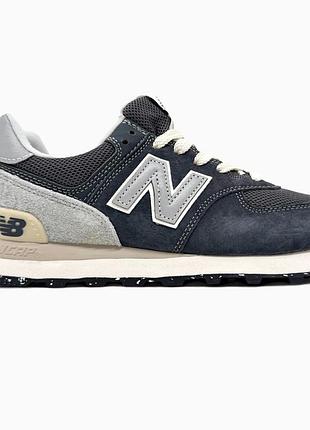 Женские серые кроссовки new balance 574 dark grey beige х нью беланс 38